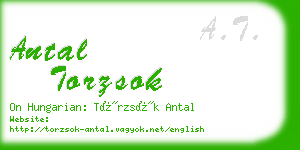 antal torzsok business card